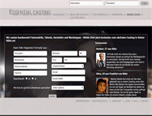 Tablet Screenshot of essential-casting.com